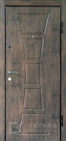 Фото «Стальная дверь лофт серый бетон с рейками №152»